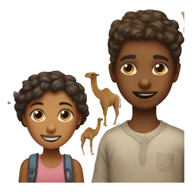 boy and girl obsessed with owls and camels sticker