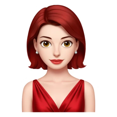 Anne Hathaway in red dress sticker