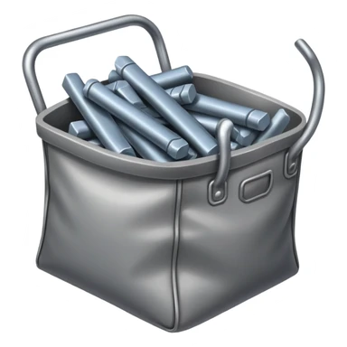 Opened bag full of iron bar sticker