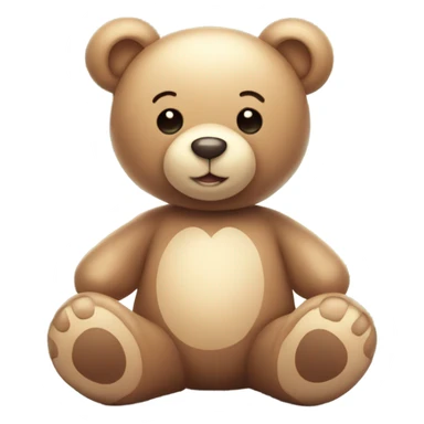 Cute simple teddy bear, surrounded by hearts and sparkles  sticker