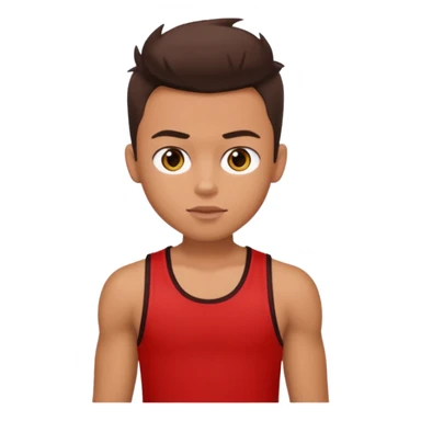 Bratz Boyz Dylan hazel eyes, dark brown hair, red tank top sticker