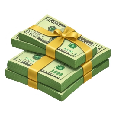 dollars a bundle of money sticker