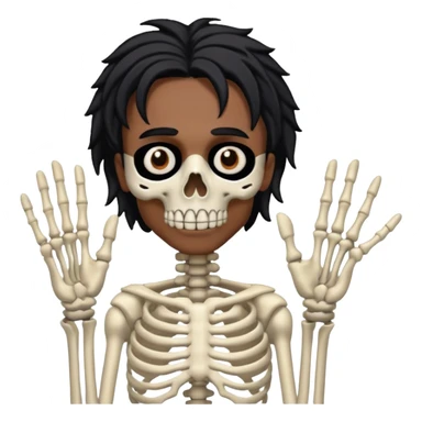 Make a Playboi Carti yvl skeleton hand emoji sticker