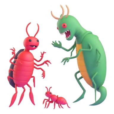 Sung Jin Woo confronting the ant king monster on Jeju Island sticker