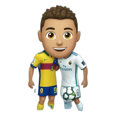Ronaldo qui boit de l eau avec neymar sticker