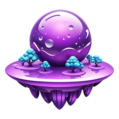 Fashion planet purple  sticker