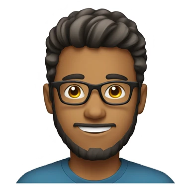 21 year old man with little beard with squared glasses with coding background  sticker