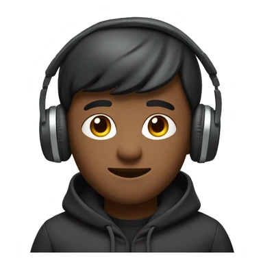 one 3d boy characters (like the apple memoji design style) dressed as developers wearing dark hoodies working. Weare a headphone ,One  the laptop is programing, background is transperent sticker