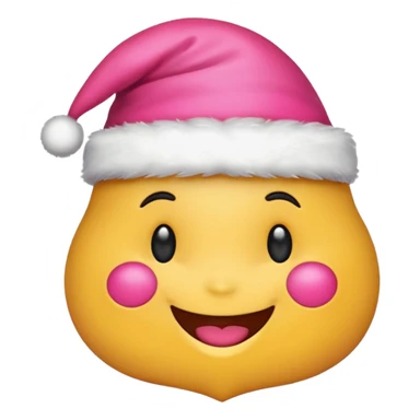 Chrismas cute pink emojis food sticker