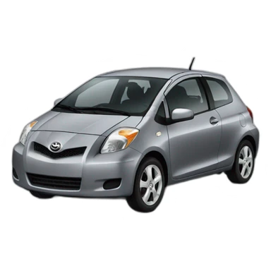 grey toyota yaris 2006 sticker