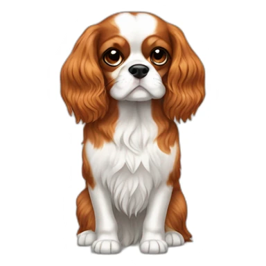 dog Cavalier King Charles Spaniel full height sticker