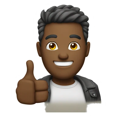 Cool guy giving a thumbs up sticker