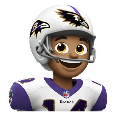 Baltimore ravens white fan sticker