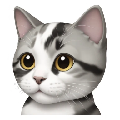 whopper eating white/black/gray munchkin cat sticker