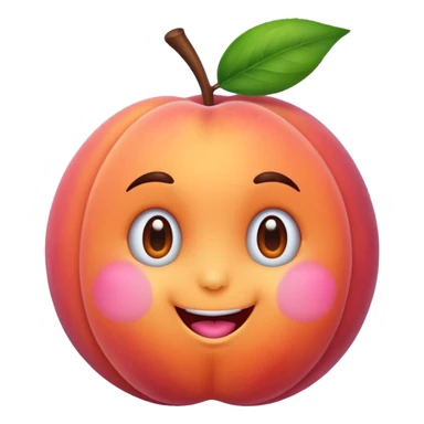 Cute happy peach  sticker