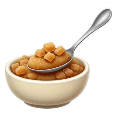 a spoonful of brown sugar, simple and clear, no text sticker