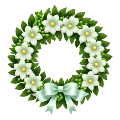 funeral wreath with ribbon sticker