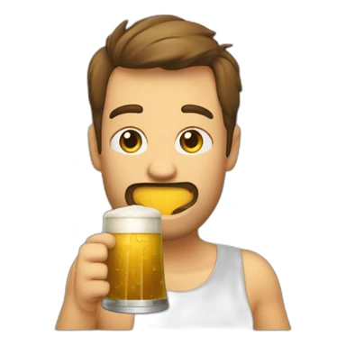 Calvo  bebiendo cerveza sticker