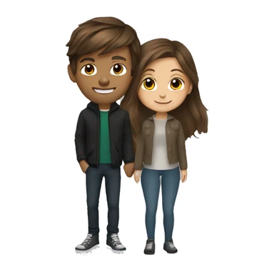 Louis Tomlinson with brown haired girl sticker