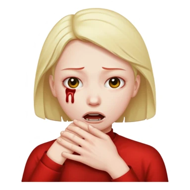 Person strangling  themself sticker