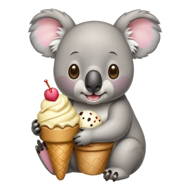 Koala with ice cream sticker