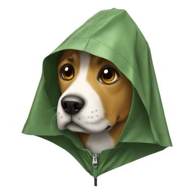 raincoat with dog sticker