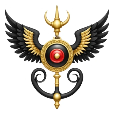 Holy Emblem with black wings and horn sticker