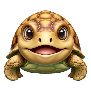 Cinematic Comical Sea Turtle Portrait Emoji, Head tilted dramatically with an exaggeratedly amused expression, featuring a boldly patterned, domed shell and wide, comically expressive eyes full of playful disbelief, Simplified yet hilariously expressive features, highly detailed, glowing with a slightly sassy oceanic glow, high shine, dramatic yet playful, stylized with an air of cheeky marine mischief, soft glowing outline, capturing the essence of a meme-worthy sea turtle that looks ready to glide its way into viral fame! sticker