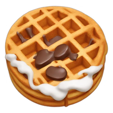 Waffle with chocolate  sticker