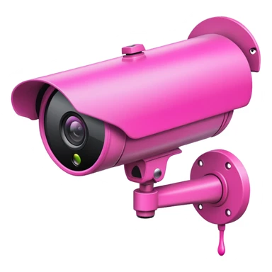Security Camera pink with graffity sticker