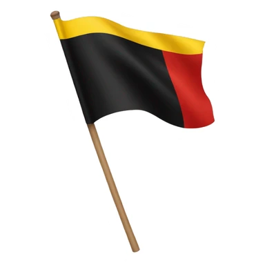 Black yellow red flag with yellow circle  sticker