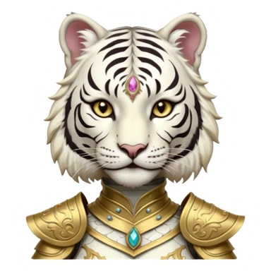 ESO Female white tiger khajiit leader of the umbral rose  sticker
