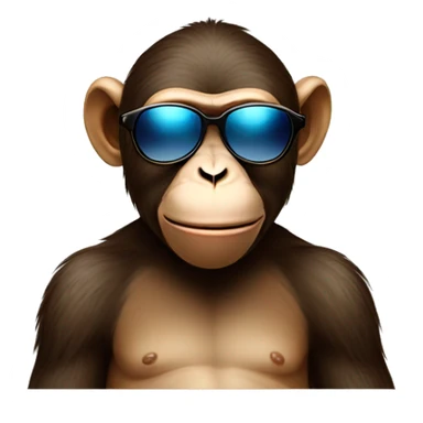 monkey wearing sunglasses and blowing a kiss sticker