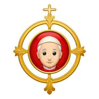 pope emblem red sticker
