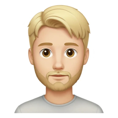 young man with blonde hair and soft beard sticker