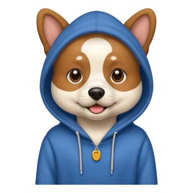 Dog wearing a hoodie  sticker