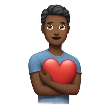 Father holds his heart in his arm sticker