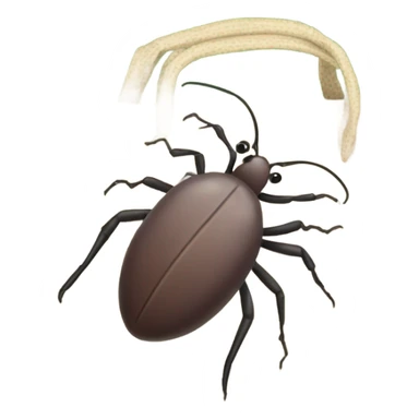 A tick insect in a bag sticker