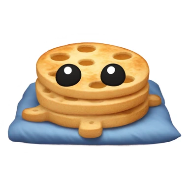 a spider eating crumpets crawling in bed  sticker