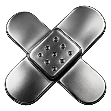 bandage, shiny metallic chrome style sticker