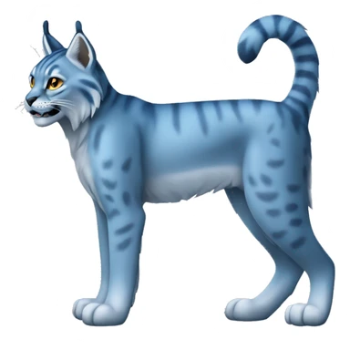 A blue lynx full body sticker