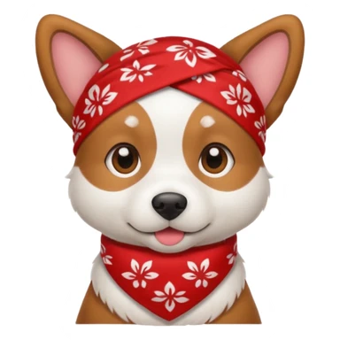 dog with wearing red bandana sticker