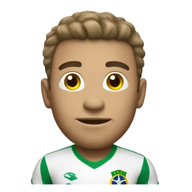 white male wearing brazilian football kit sticker