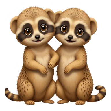 Baby meerkats doing funny activities  sticker