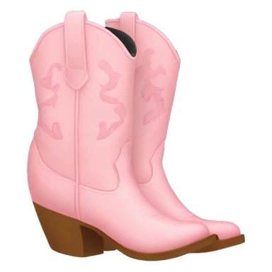 pastel pink cowgirl boots sticker