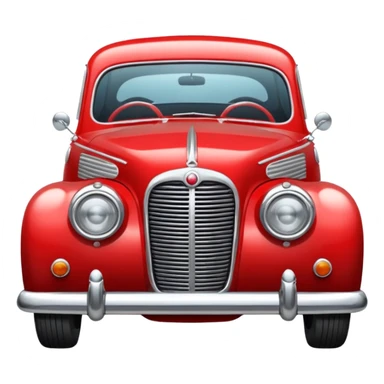 Illustrate a classic vintage car with chrome details & round headlights. sticker