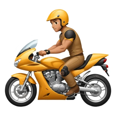 naked man riding sport motorcycle sticker