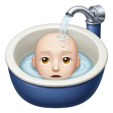 Head in a toilet sticker