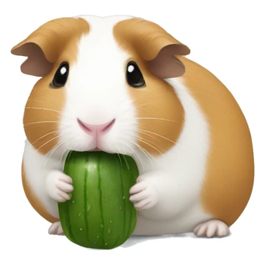 Guineapig eating cucumber sticker