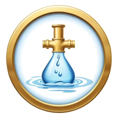 water works monopoly badge  sticker
